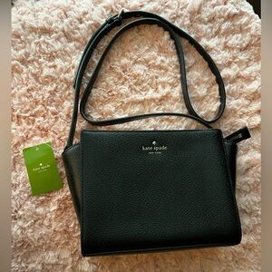 NWT Kate Spade Hayden Grand Street Leather Crossbody in Black